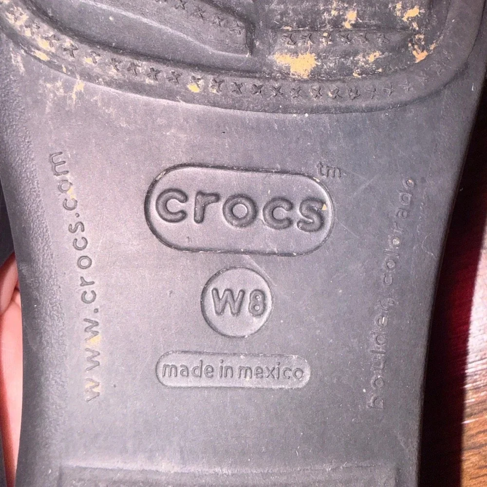 Crocs Patricia Black Wedge Strappy Sandals Women's Size 8 Comfort Casual Summer